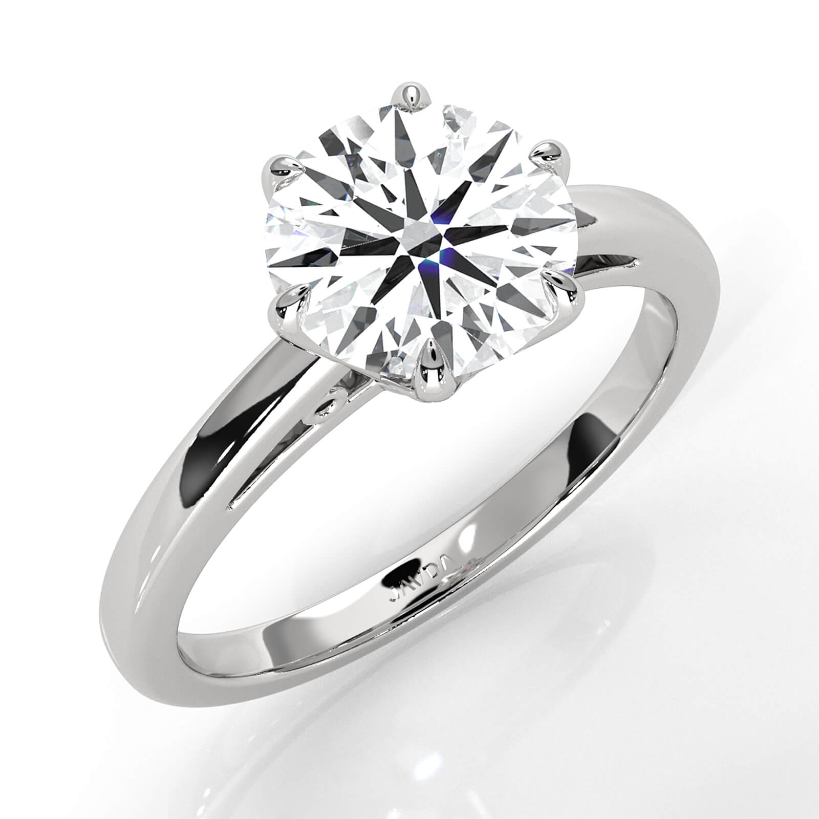 4.5g Lab Grown Diamond 6 Prong Solitaire Engagement Setting IGI Certified Ring 1.00 Ctw.